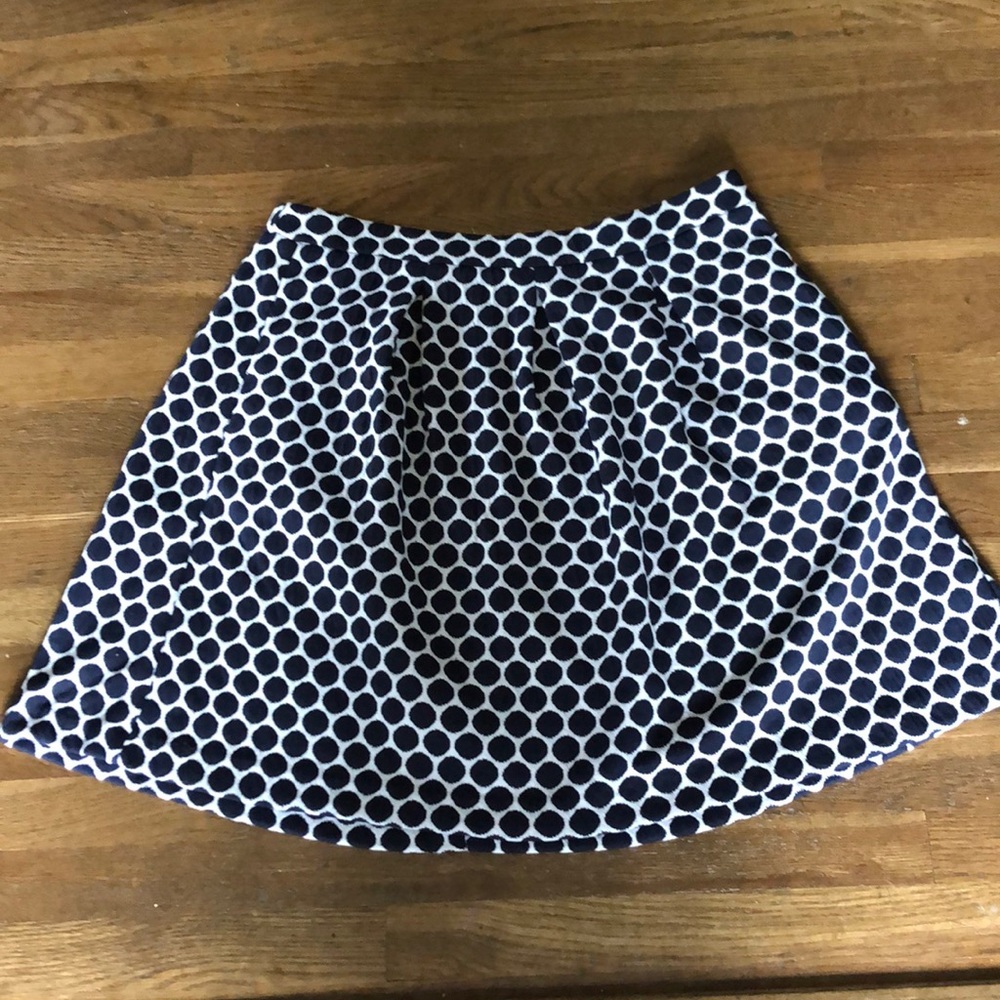 Boden Blue and white pleated polka dot Skirt